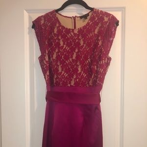 Pink Satin and Lace Dress